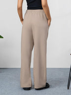 The Souled Store Flared Joggers: Biscuit Brown Women and Girls Pull On Solid Cotton Flared Joggers