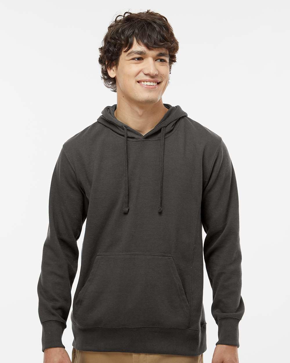 Ripple Fleece Pulllover Hooded Sweatshirt - BLAcK - S(D0102H769UT)