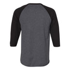 Unisex Premium Blend Ring-Spun 34 Sleeve Raglan T-Shirt - WHITE cHAR HTHR - 3XL(D0102H7M022)