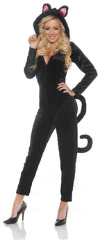 Womens Black cat Jumpsuit costume XL