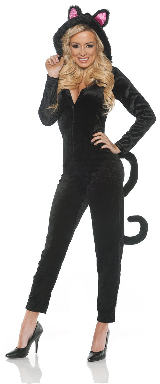 Womens Black cat Jumpsuit costume XL
