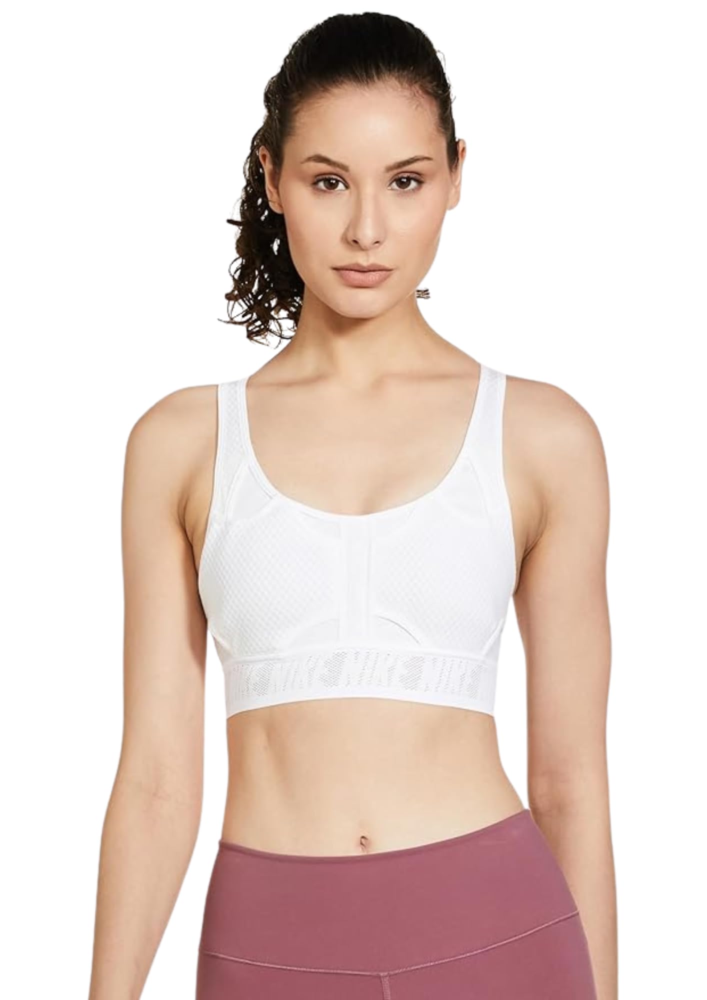 Nike Polyester Wire Free Swsh Dfadv Bra Sports Training Women Running Sports Bras