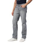High Star Men Grey Boot Leg Mid-Rise Stretchable Jeans