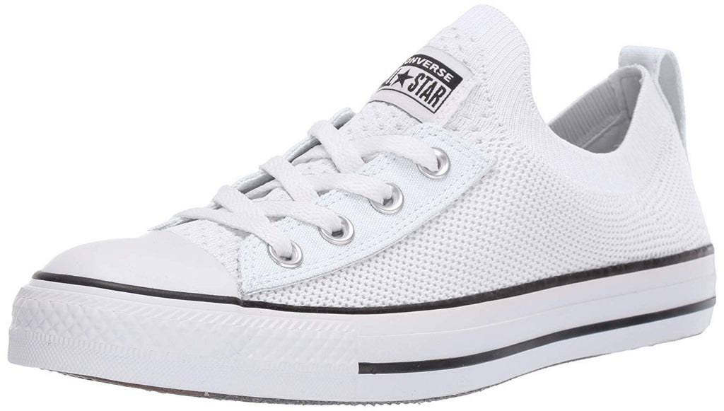 Converse Women's Women's Chuck Taylor All Star Shoreline Knit Slip On Shoe, White/Black/White, 7 M US