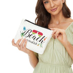 JIUWEIHU Beach Bags, Sunscreen Bag, Beach Kit Summer Travel Gifts Women Cosmetic Bag, Beach Survival Kit, Waterproof Wictoria Se