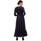 Ishin Women'S Cotton Anarkali Embellished Kurta