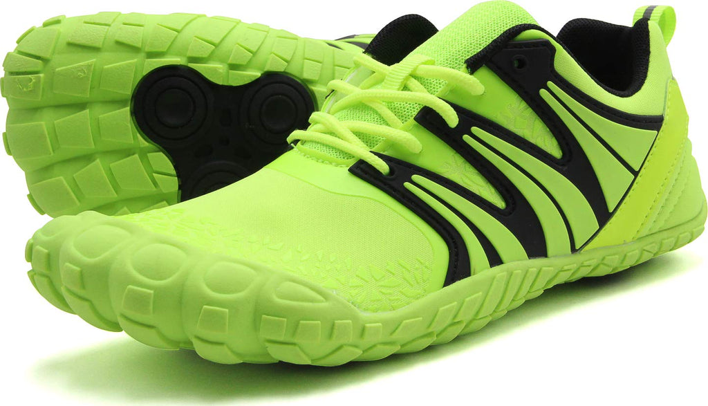 Oranginer Men's Barefoot Running Shoes Minimalist Big Toe Box Zero Drop Shoes for Men Green Size 11