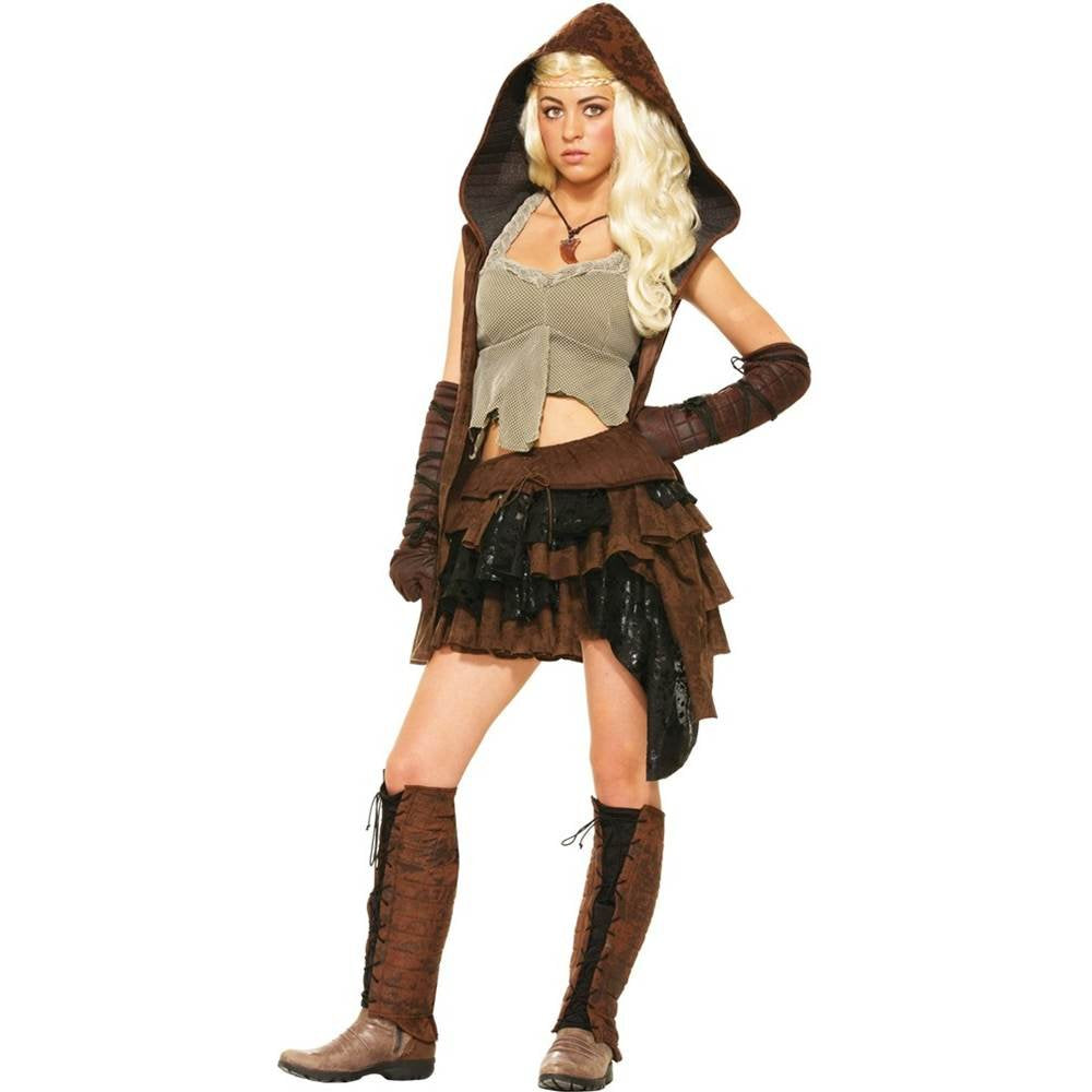 Forum Novelties Women's Medieval Fantasy Rogue Female Warrior Costume, Multi, One Size