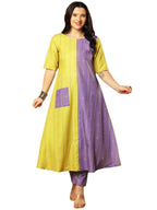 ANNI DESIGNER Women s Kurta with Trousers, multi-coloured, L