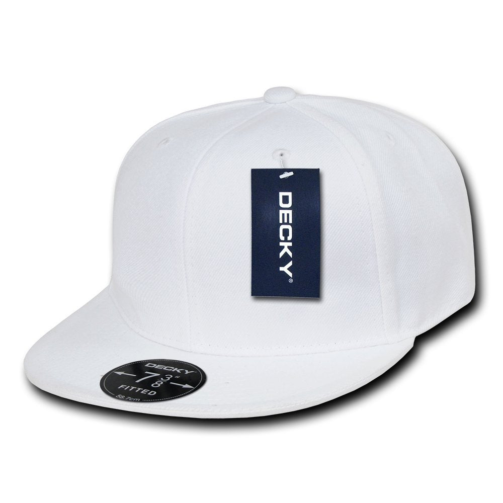DECKY Retro Fitted Cap, White, 7 1/2