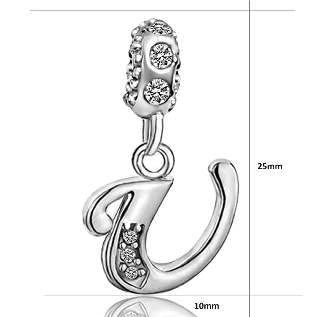 JMQJewelry Letter Alphabet U Initial Dangle Birthstone Womens Beads Charms for Bracelets Thanksgiving Christmas Anniversary's Da