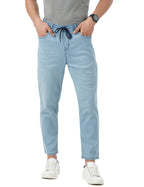 INKD Mens Stretchable Jogger Jeans (Sky Why, 30)