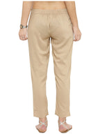 Varanga Womens Straight Pants Beige