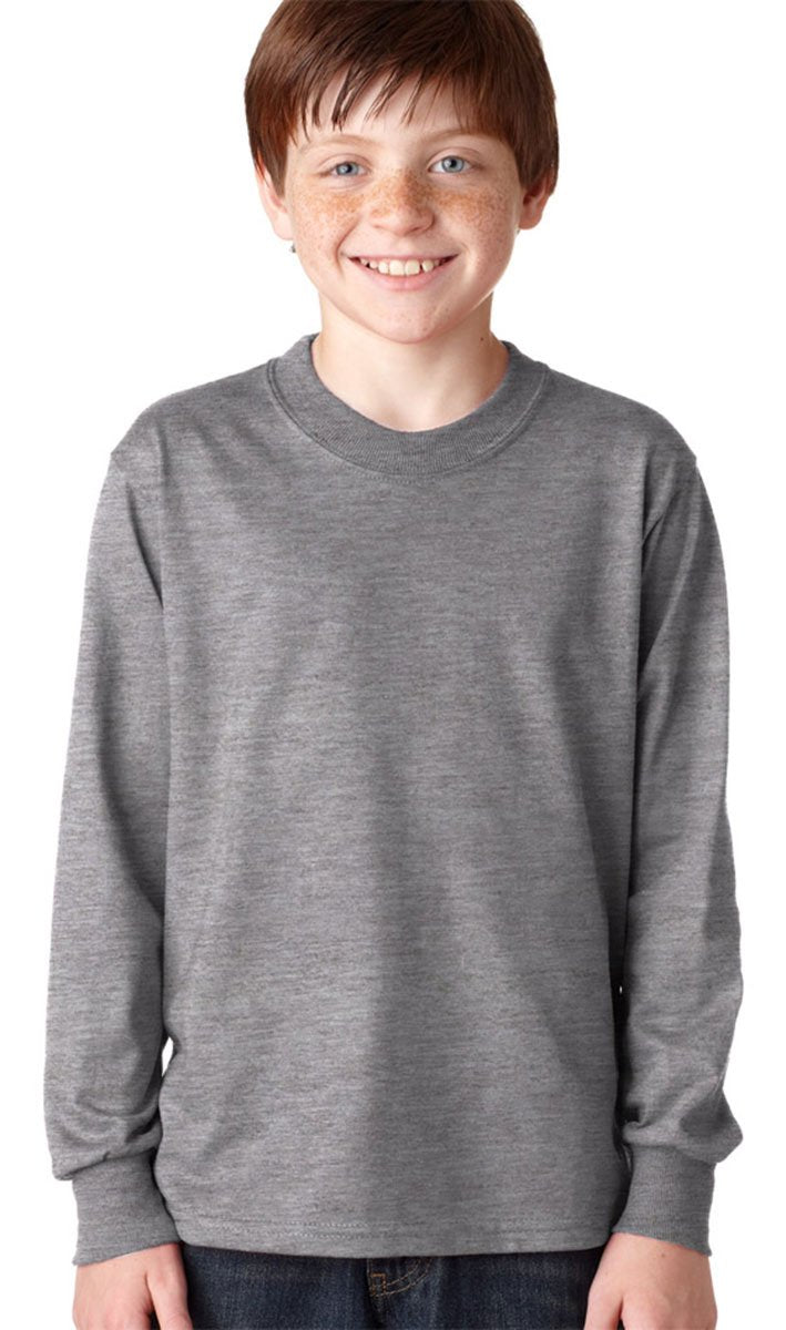 Youth DRI-POWER AcTIVE Long-Sleeve T-Shirt - FOREST gREEN - S(D0102HI3YTV)