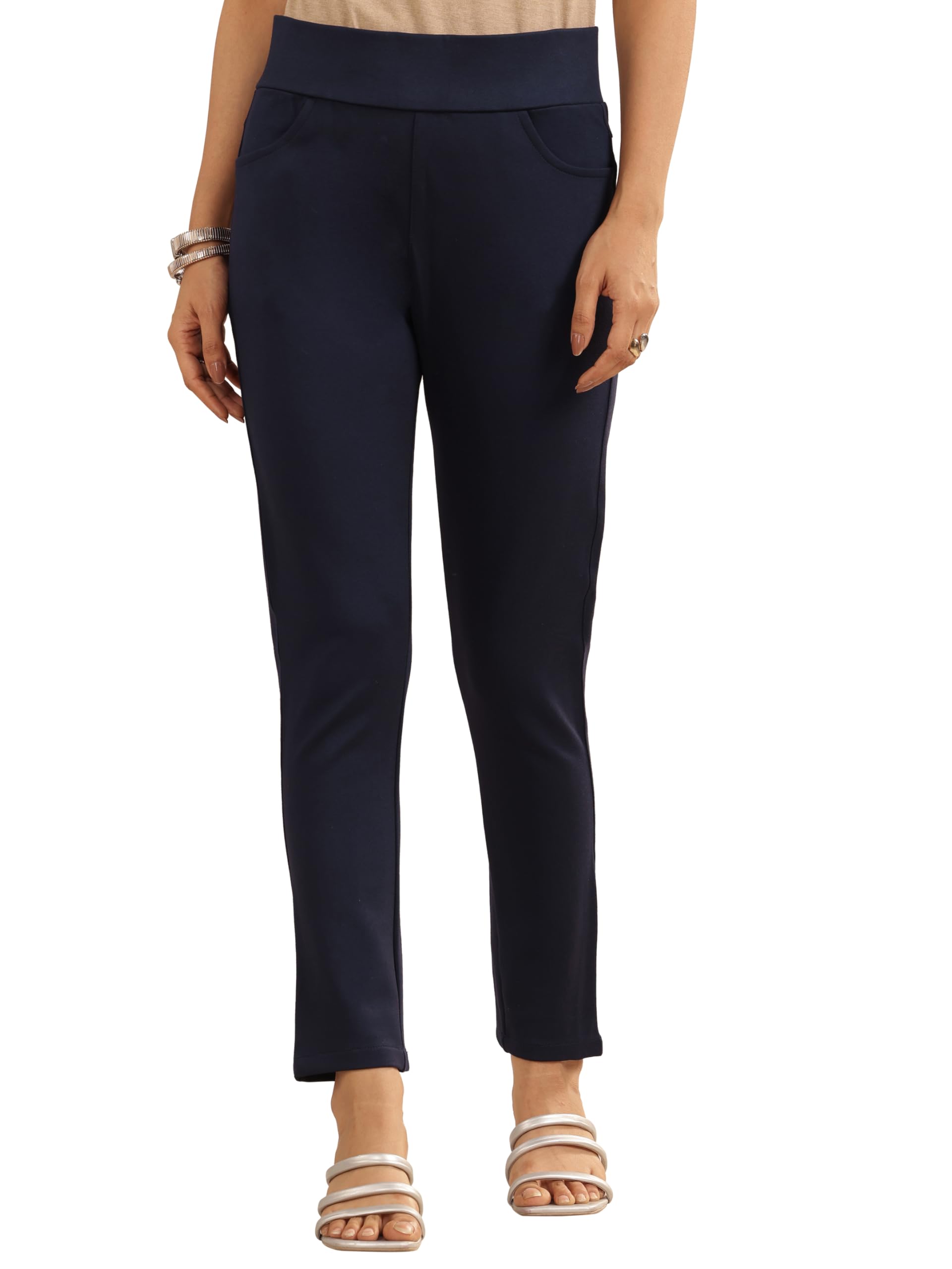 Libas WomenS Regular Jeggins (Pl1676_Navy Blue