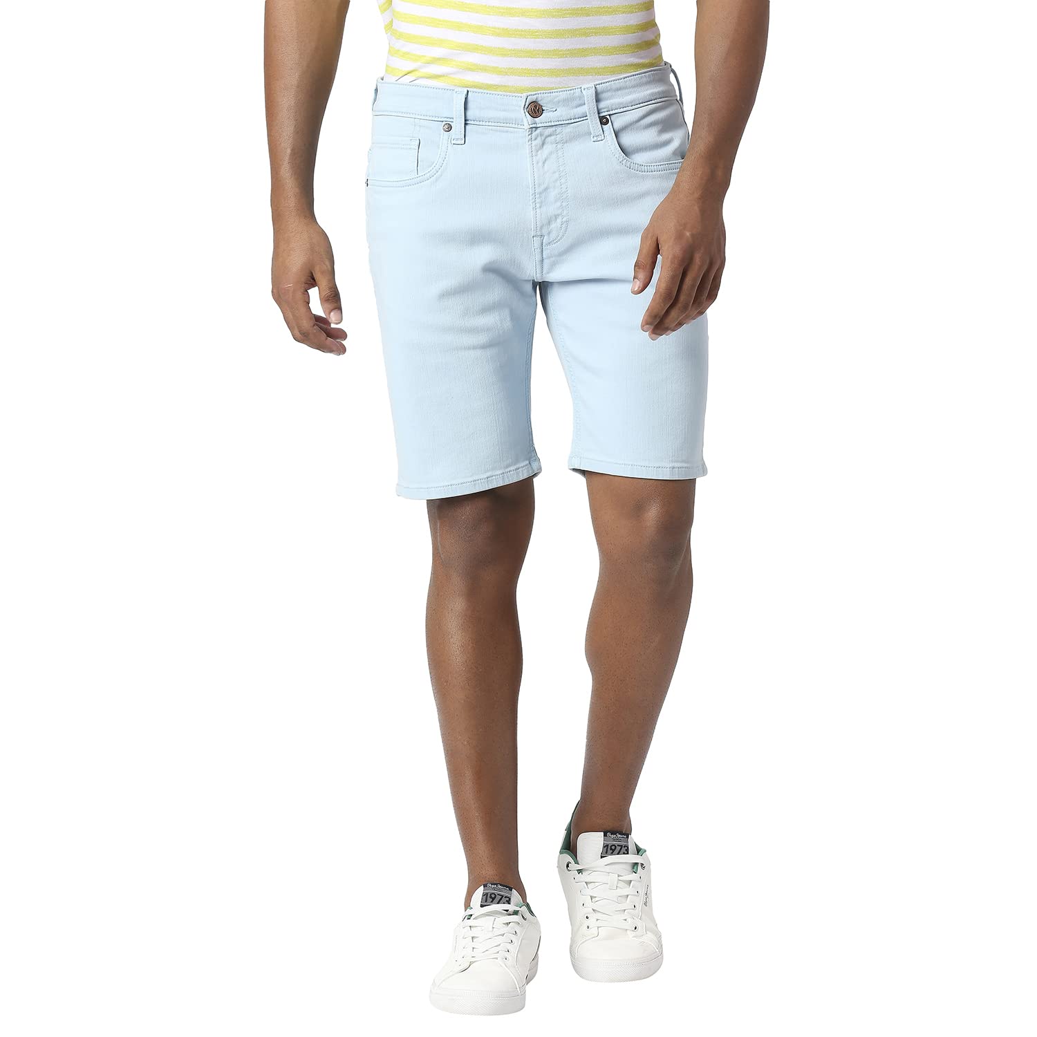 Pepe Jeans MenS Chino Shorts (Pm207229P48_Sky Blue