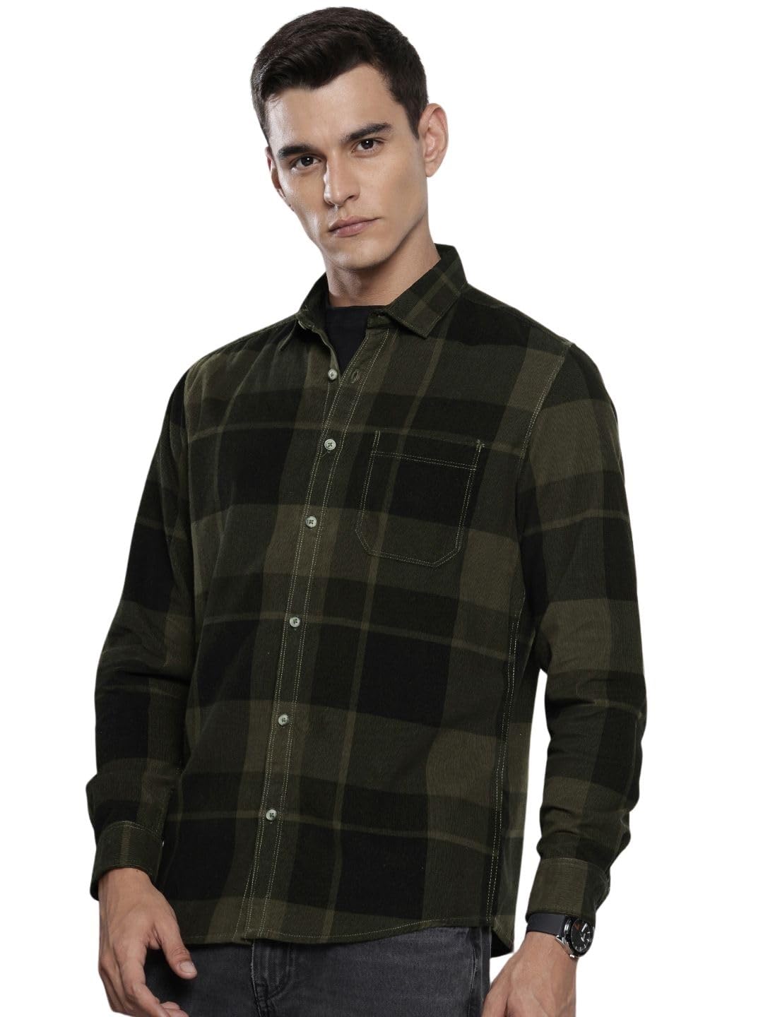 The Indian Garage Co Mens Regular Fit Solid Long Sleeves Sweater