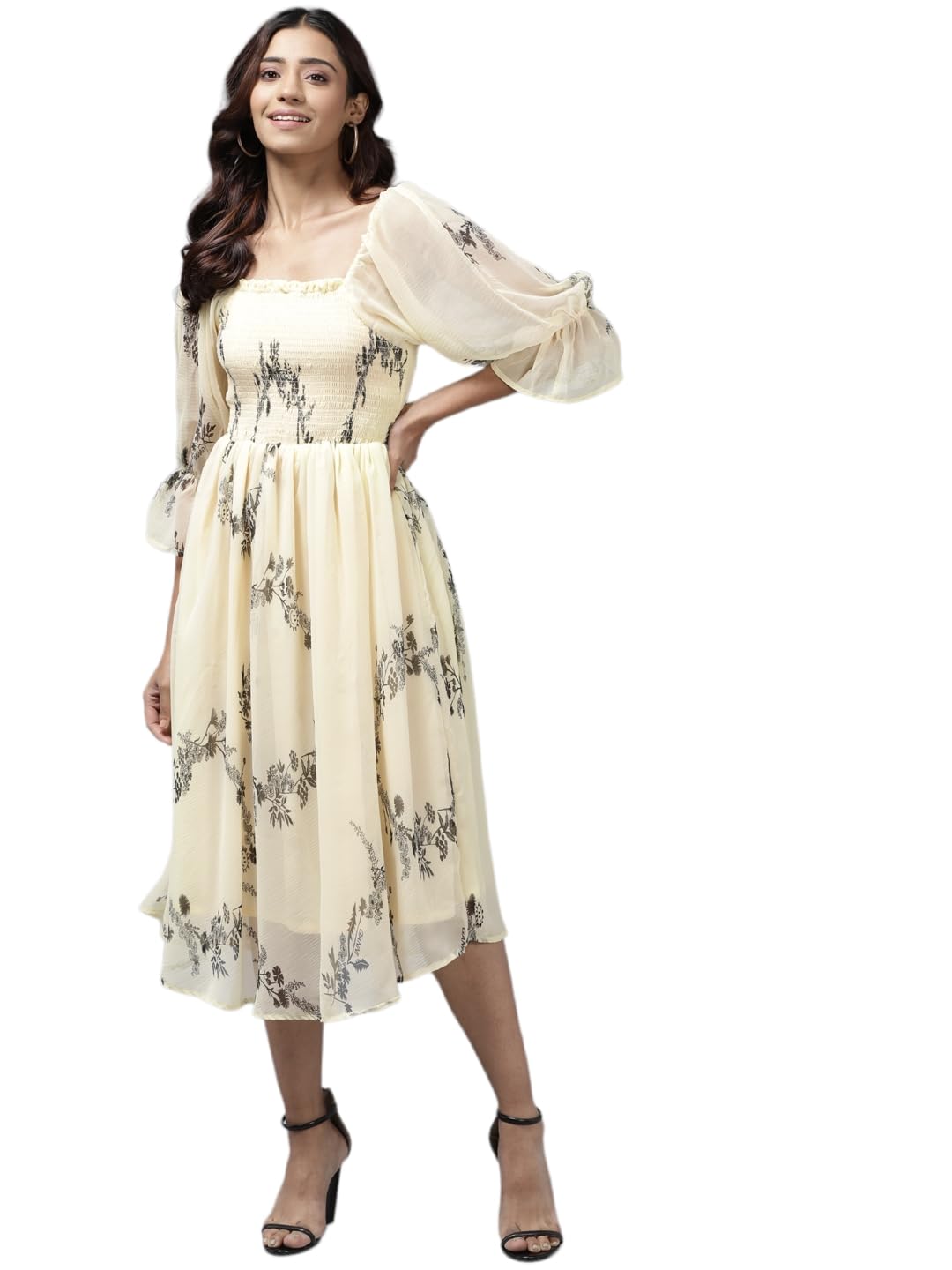 Aarika WomenS Lemon Color Georgette Dress (Sp-Md-W-2705-Lemon-Xxl)