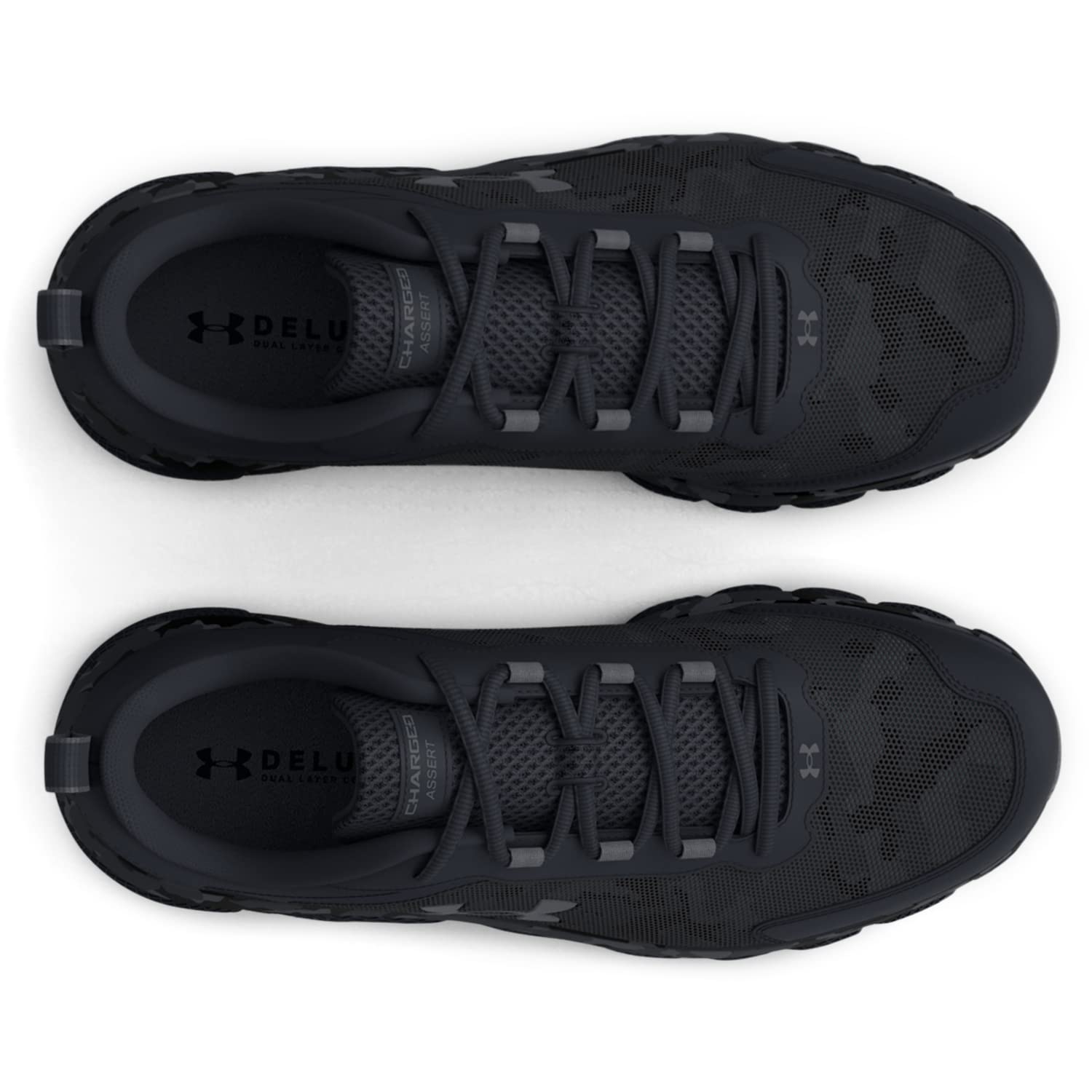 Under Armour Men's Charged Assert 9 Camo, Black/Black, 10 US