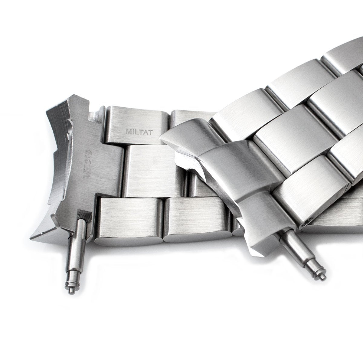 MiLTAT 22mm Watch Band for Seiko SKX007 SKX009 SKX175, Super-O Solid Screw-Links