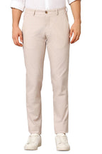 Louis Philippe Men Mid Rise Tapered Pants (Lytfcslpo16131_Light Khaki, 36)