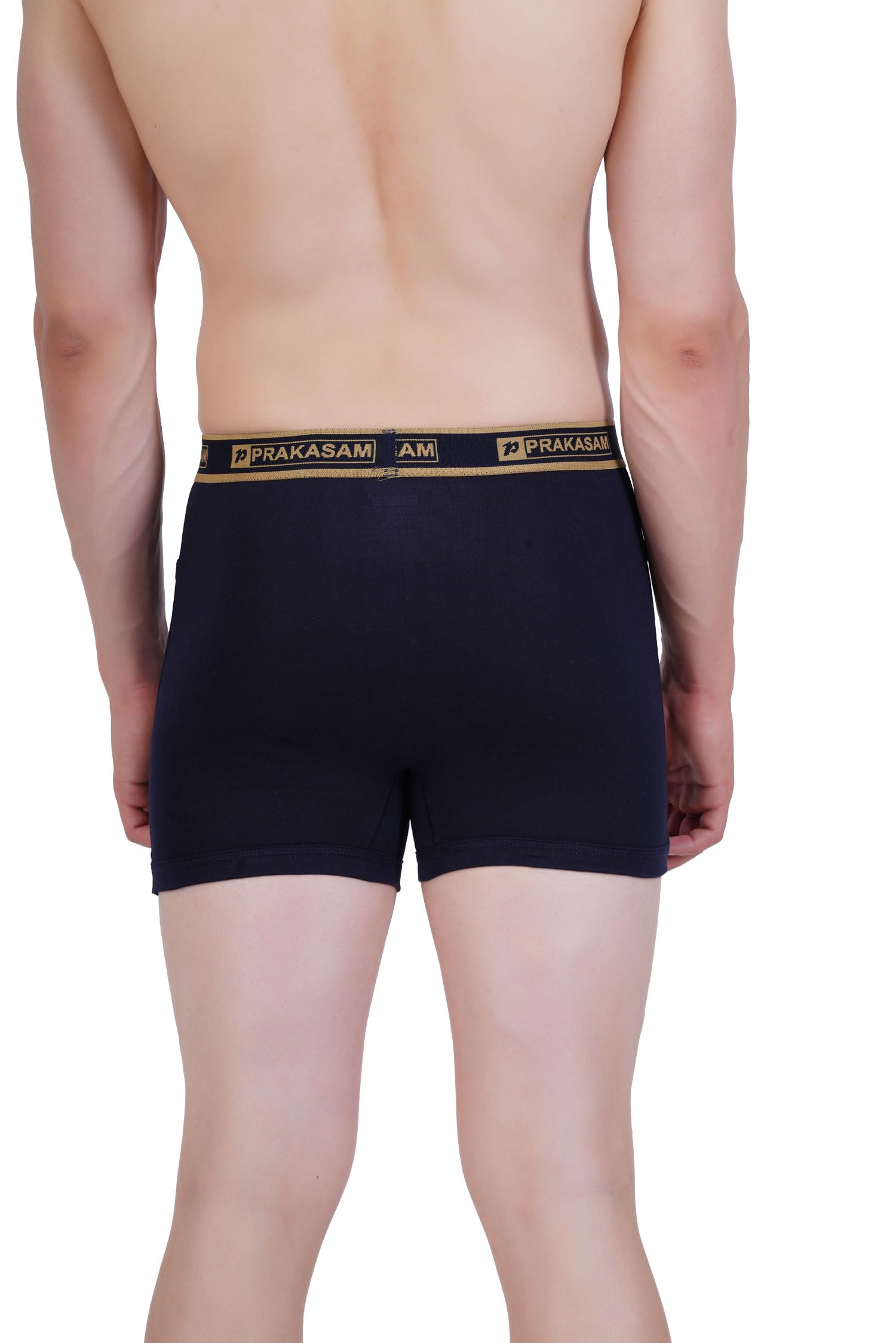 PRAKASAM COTTON -Marlow Mens 100% Pure Combed Cotton Outer Elastic Pocket Trunks (Pack of 2)