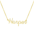 Name Necklace for Women 18K Gold Plated Stainless Steel Personalized Necklaces Birthday Christmas Gifts for Women Harper