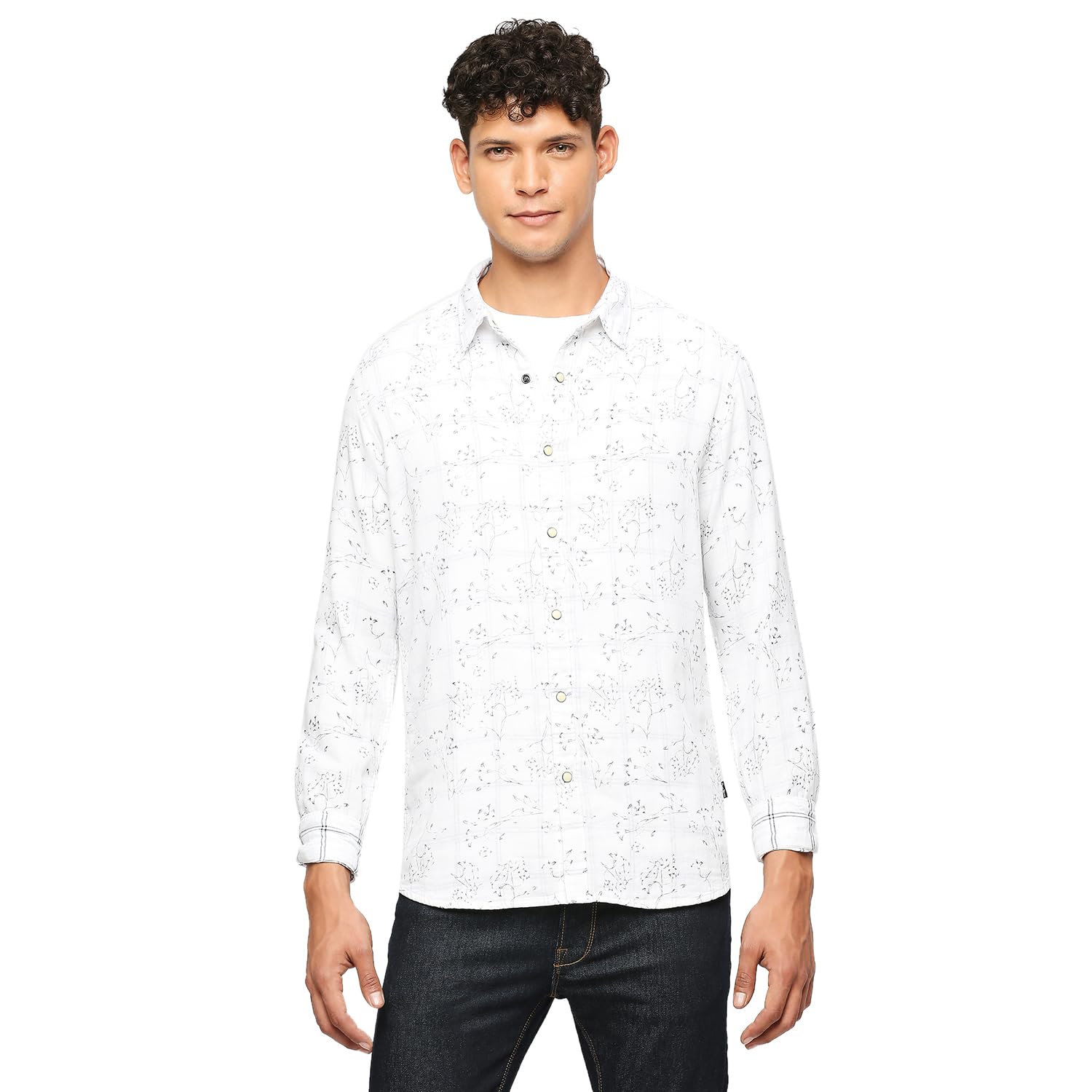 Pepe Jeans MenS Checkered Regular Fit Shirt (Pm308133_White