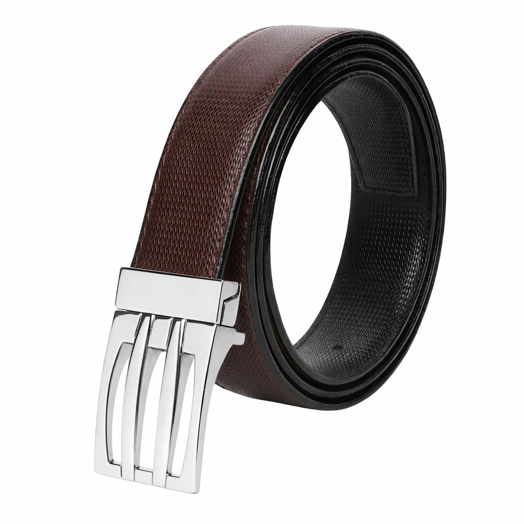 Zacharias MenS Texas Pu Leather Reversible Belt Sh91 (Brown_3Xl) (Pack Of 1) 3