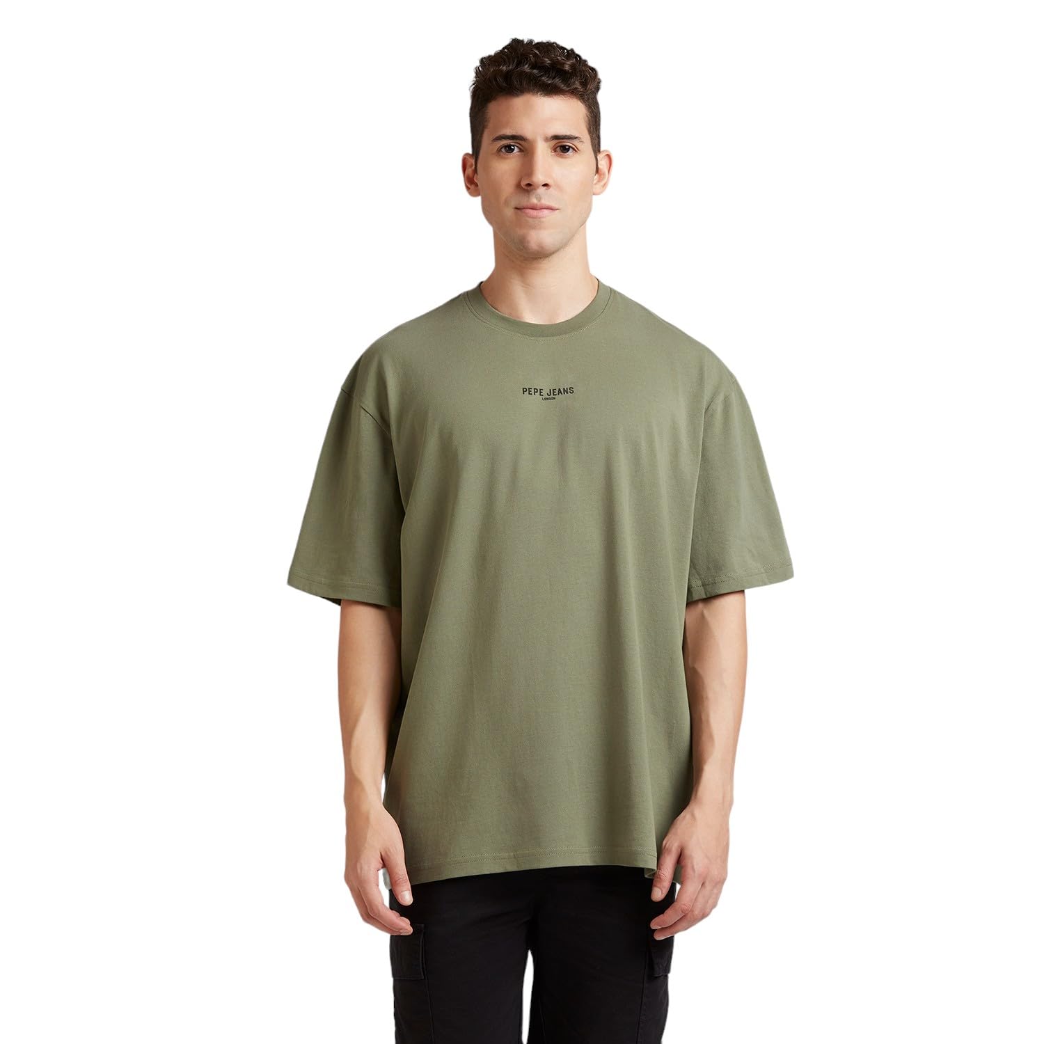 Pepe Jeans MenS Oversized Fit T-Shirt (Pm509899_Green_Safari