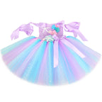 HJTT Mermaid Costume for Girls LED Light Up Little Mermaid Princess Tutu Dress Kids Halloween Birthday Party Gift Outfit (LED La