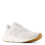 New Balance Women's Fresh Foam Arishi V4 Running Shoe, Summer Fog/Nimbus Cloud/Light Gold Metallic, 8