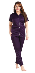 Fabme WomenS Regular Fit Button Down Shirt (Nw0337_Purple