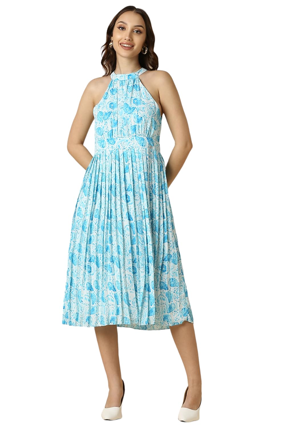 Allen Solly Women Printed Casual Sleeveless Jumpsuit