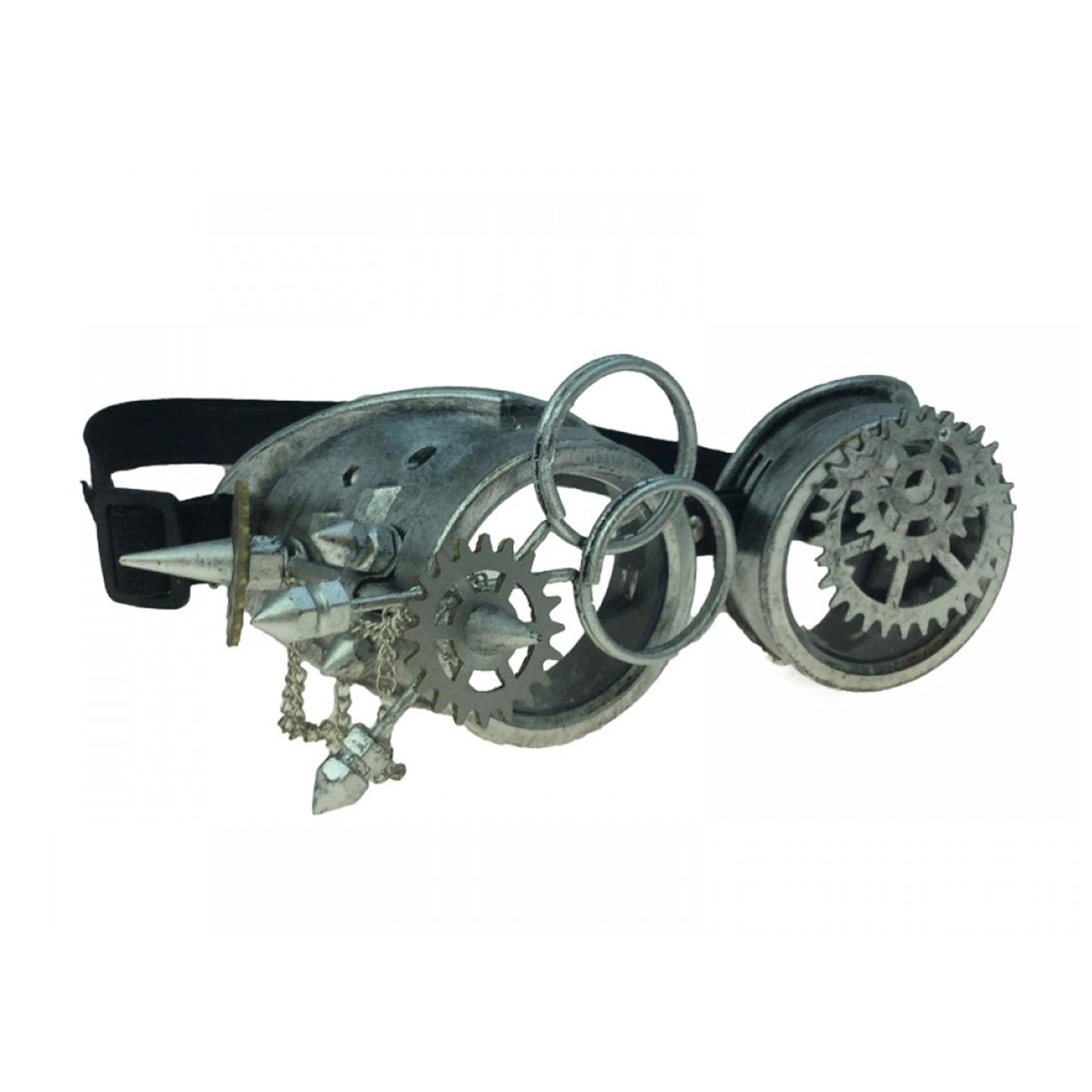 Silver Steampunk gear goggles costume Accessory
