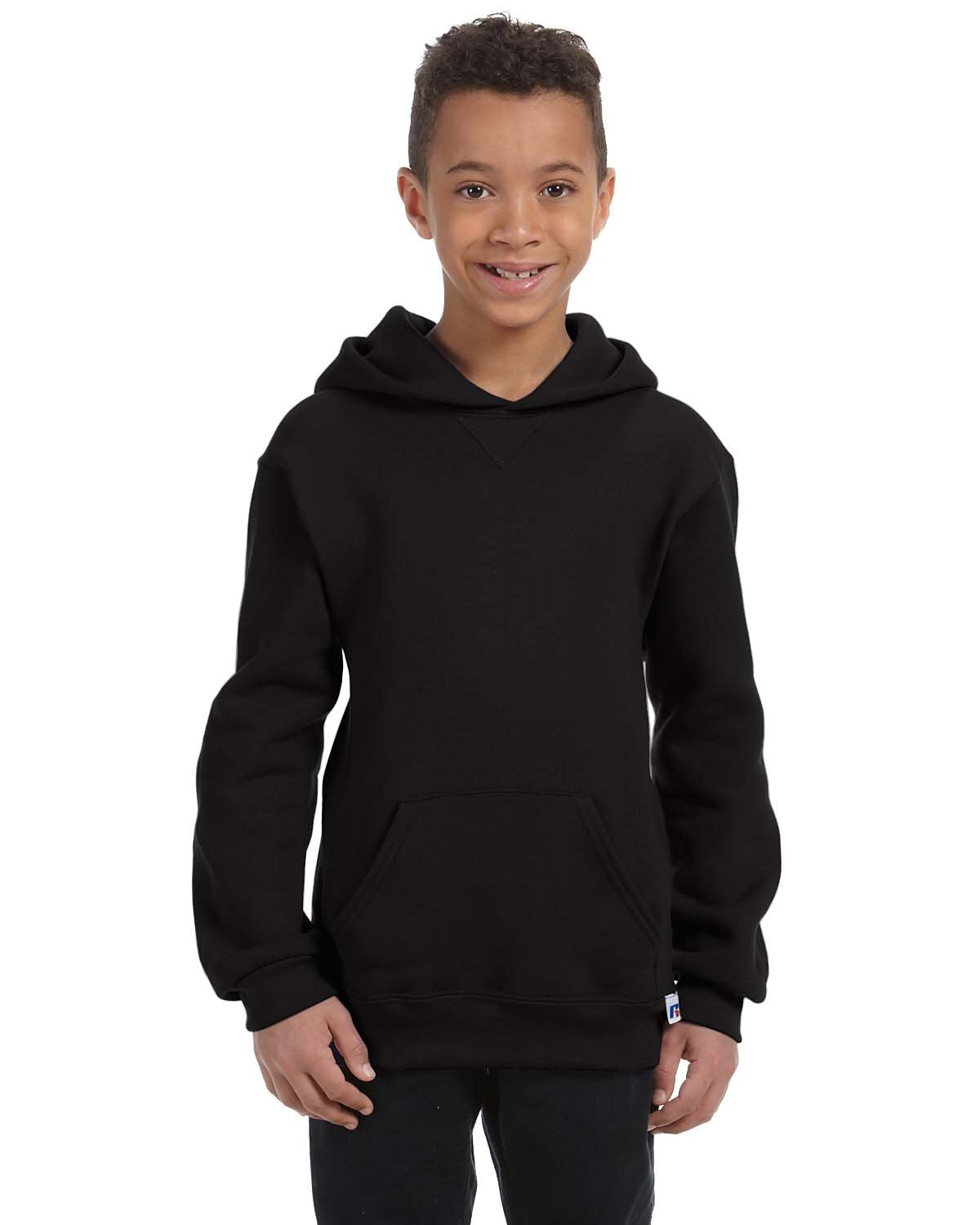Russell Athletic boys Dri-power Fleece and Sweatshirts Hoodie, Hoodie - Black, X-Large US