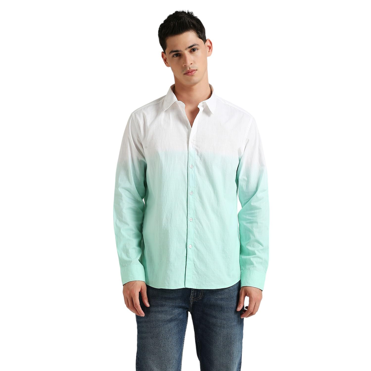 Paddy Sr Solid Dip Dyed Slub Shirt