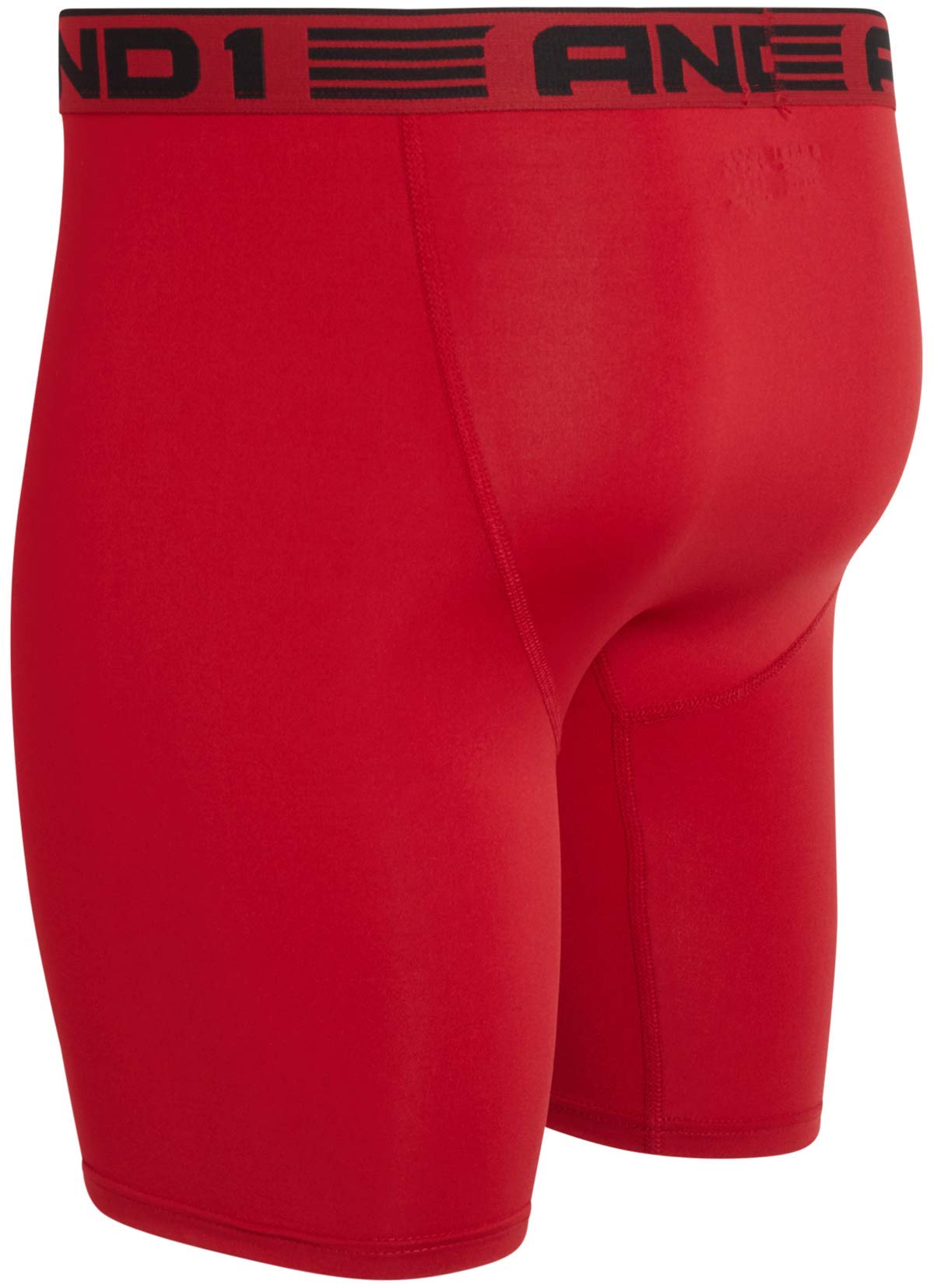 AND1 Men's Underwear Boxer Briefs - 6 Pack Performance Stretch Long Leg Compression Boxers for Men with Contour Pouch (S-3XL), S