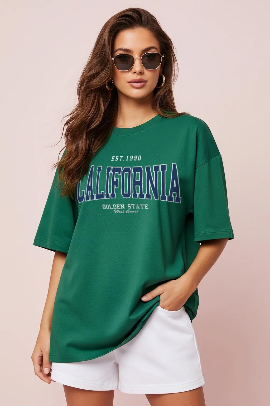 Juneberry Round Neck Drop Shoulder Round Neck Black & White Graphic Printed Pure Cotton Oversized Baggy Fit Half Sleeve T-Shirt
