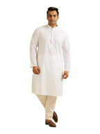 Manyavar MenS Cotton Embroidered|Zari Kurta Pyjama Set (White,03Xl)