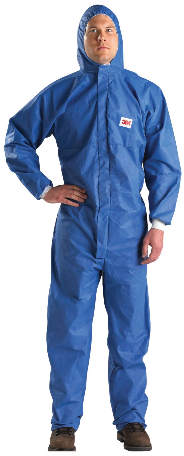 3M Protective Disposable Coveralls, Bulk Pack of 25, Hooded, Secondary Flame Spread-Resistant Treatment, SMS Based, Light Liquid