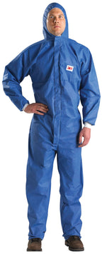 3M Protective Disposable Coveralls, Bulk Pack of 25, Hooded, Secondary Flame Spread-Resistant Treatment, SMS Based, Light Liquid