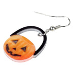NEWEI Cute Acrylic Halloween Witch Pumpkin Earrings Big Long Dangle Drop For Women Festival Jewelry Gifts Charm