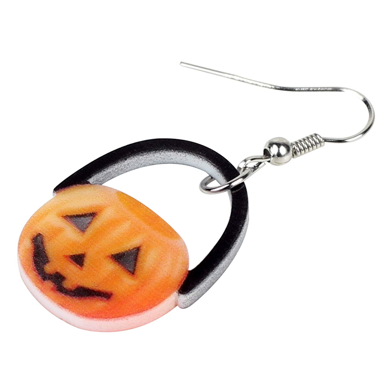 NEWEI Cute Acrylic Halloween Witch Pumpkin Earrings Big Long Dangle Drop For Women Festival Jewelry Gifts Charm