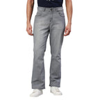 High Star Men Grey Boot Leg Mid-Rise Stretchable Jeans