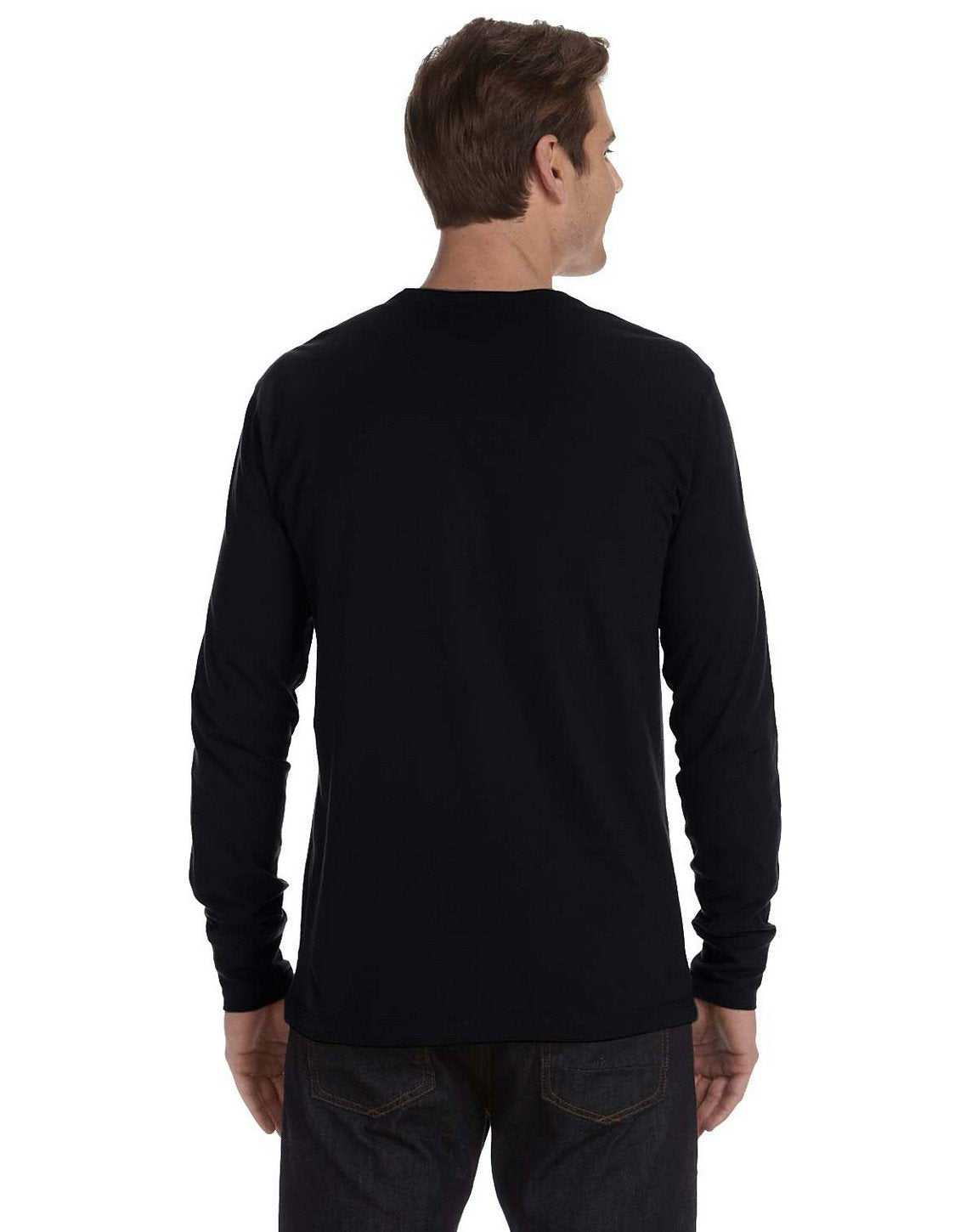 Mens Jersey Long-Sleeve Henley - WHITE - S(D0102H785F2)