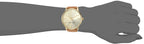 Nine West Women's Gold-Tone and Caramel Colored Strap Watch
