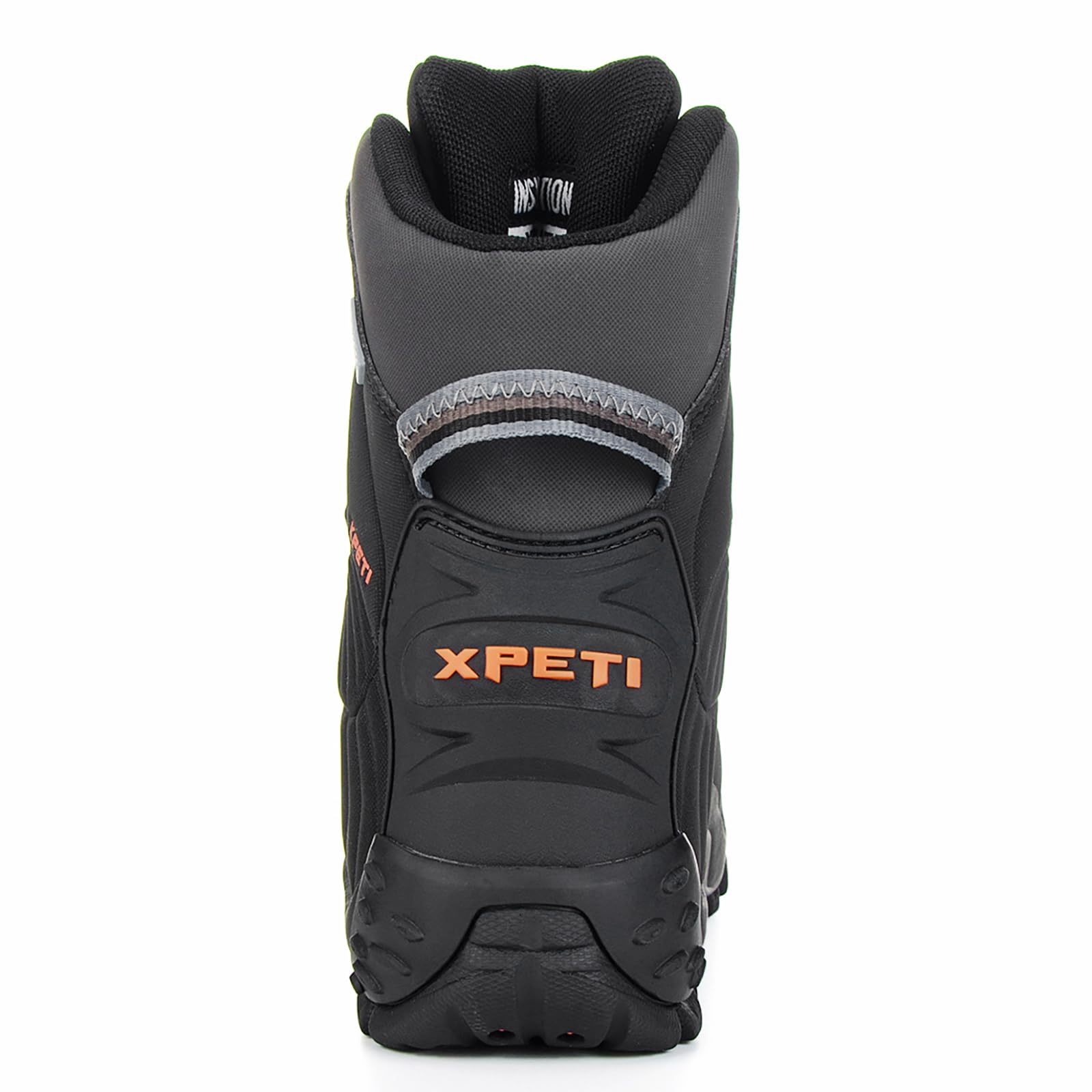 XPETI Mens Thermator Mid-Rise Waterproof Hiking Boot Insulated Non-Slip Black 7