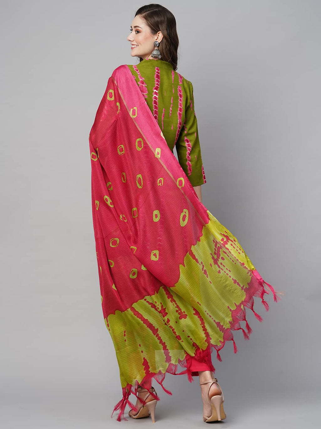 ANNI DESIGNER Womens Cotton Blend Straight Printed Kurta with Pant & Dupatta (SIBORI Methi-KS_S_Green_Small)
