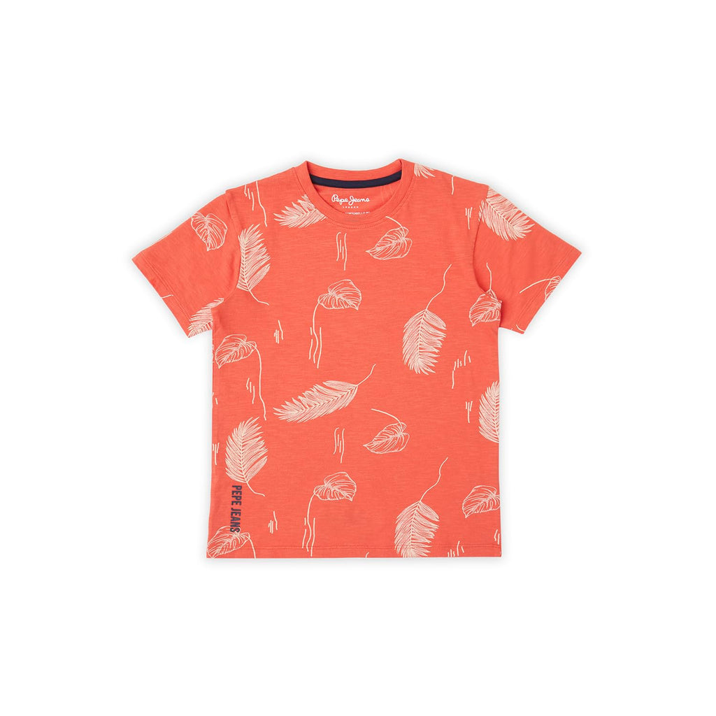 Pepe Jeans BoyS Regular Fit T-Shirt (Pb503874_Burnt Orange